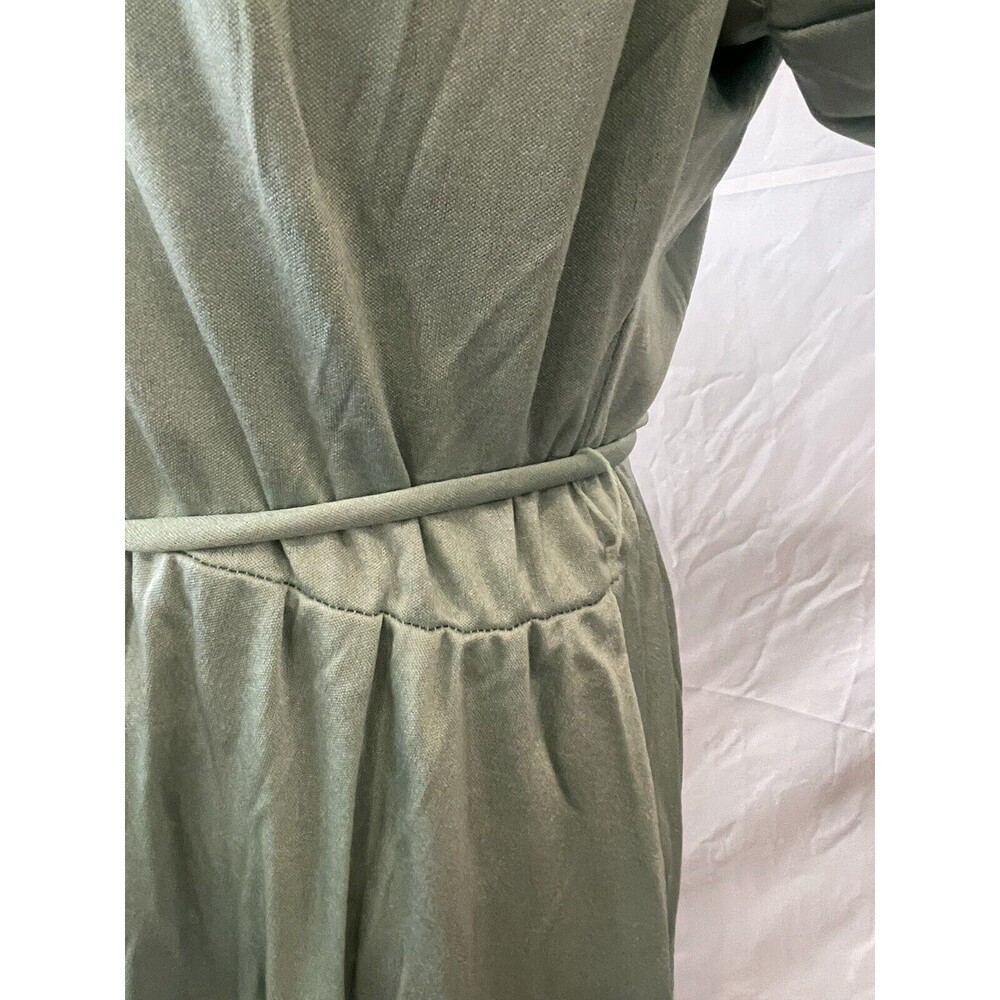Vintage Montgomery Ward Shirt dress Fit And Flare MIDI Mint Green - Picture 6 of 9